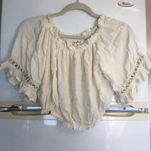 size L festival crop top